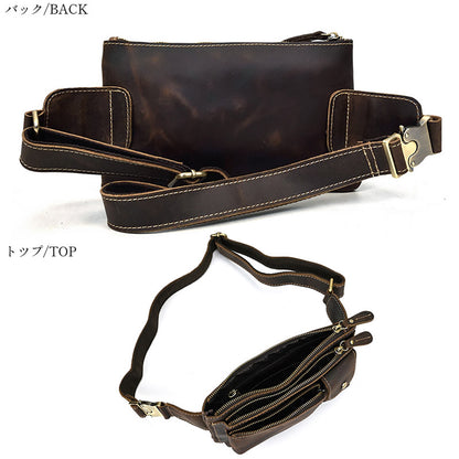 万能 本革 メンズ 3WAY ボディバッグ ウエスト・ショルダー兼用 SK30