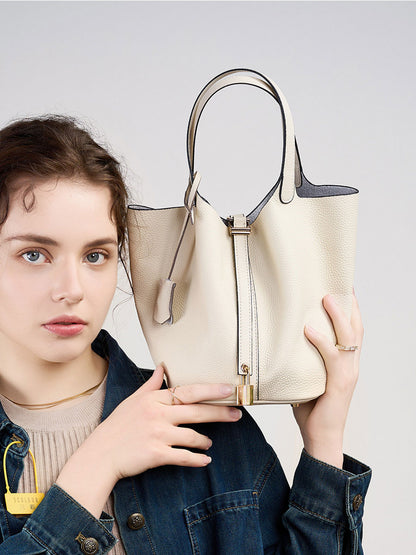 高見え TOGO本革 レディース バケツバッグ 親子仕様・大容量 SK33