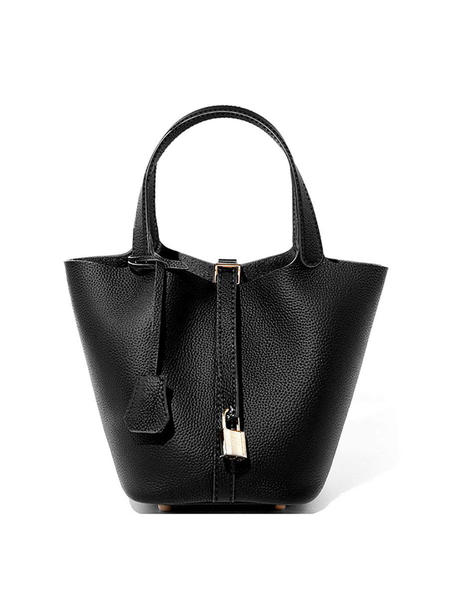 高見え TOGO本革 レディース バケツバッグ 親子仕様・大容量 SK33