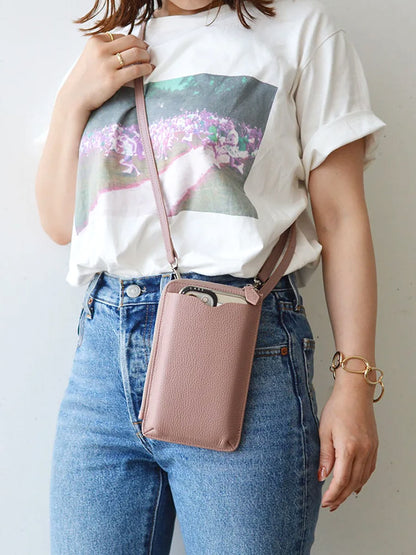 大人気 本革 レディース スマホショルダー財布 軽量・スマホ収納 SK34