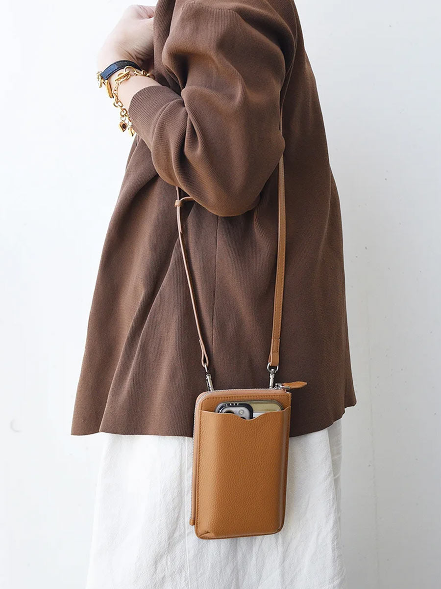 大人気 本革 レディース スマホショルダー財布 軽量・スマホ収納 SK34