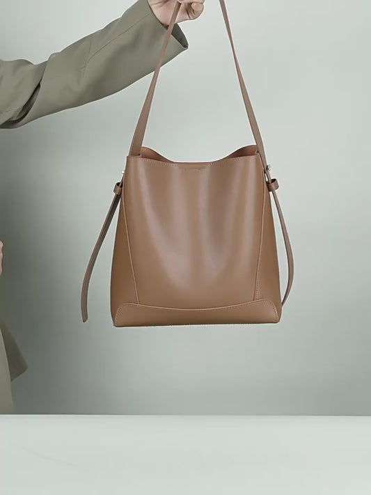 大人気 牛革 レディース バケツバッグ 大容量・調節可 SK32